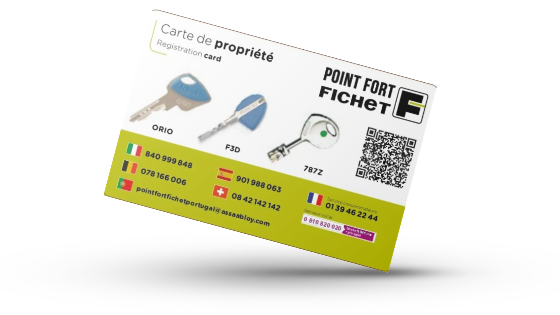 Serrure Fichet D’occasion – Clé Gauche, Sans Carte De Propriété, Une Clé Incluse
